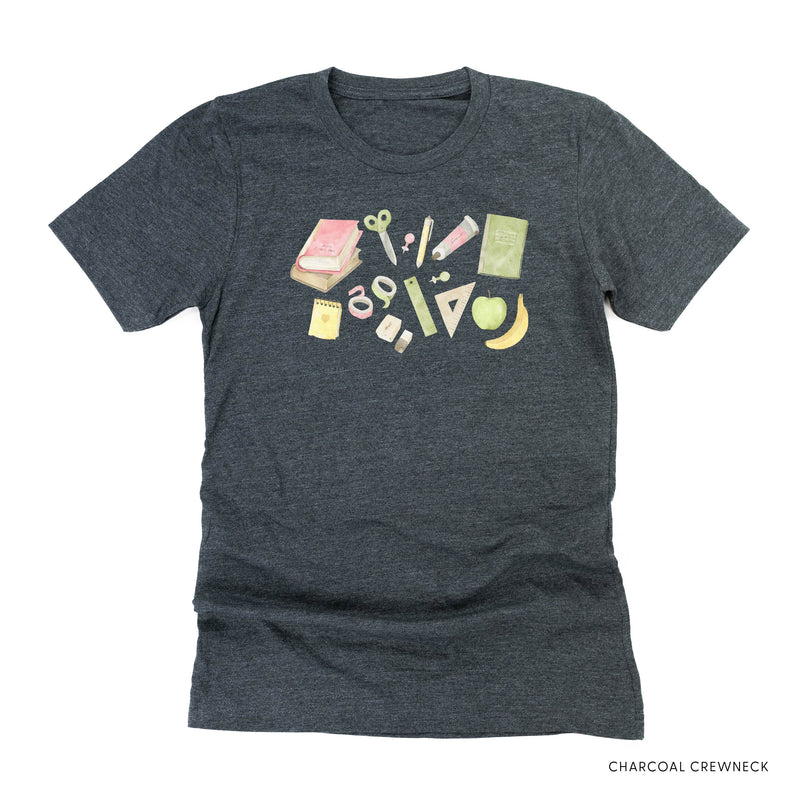 Watercolor School Supplies - Unisex Tee