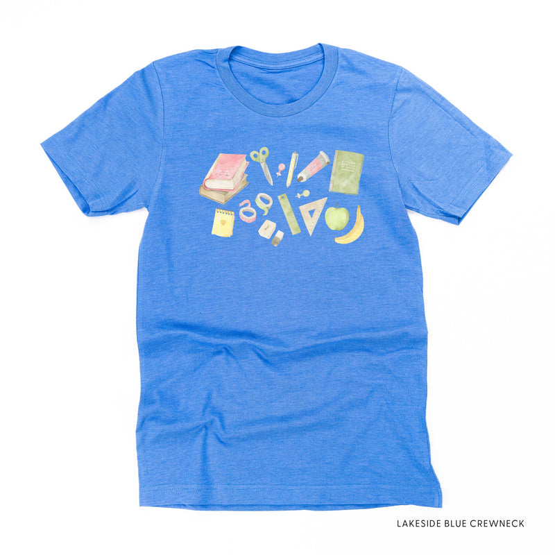 Watercolor School Supplies - Unisex Tee