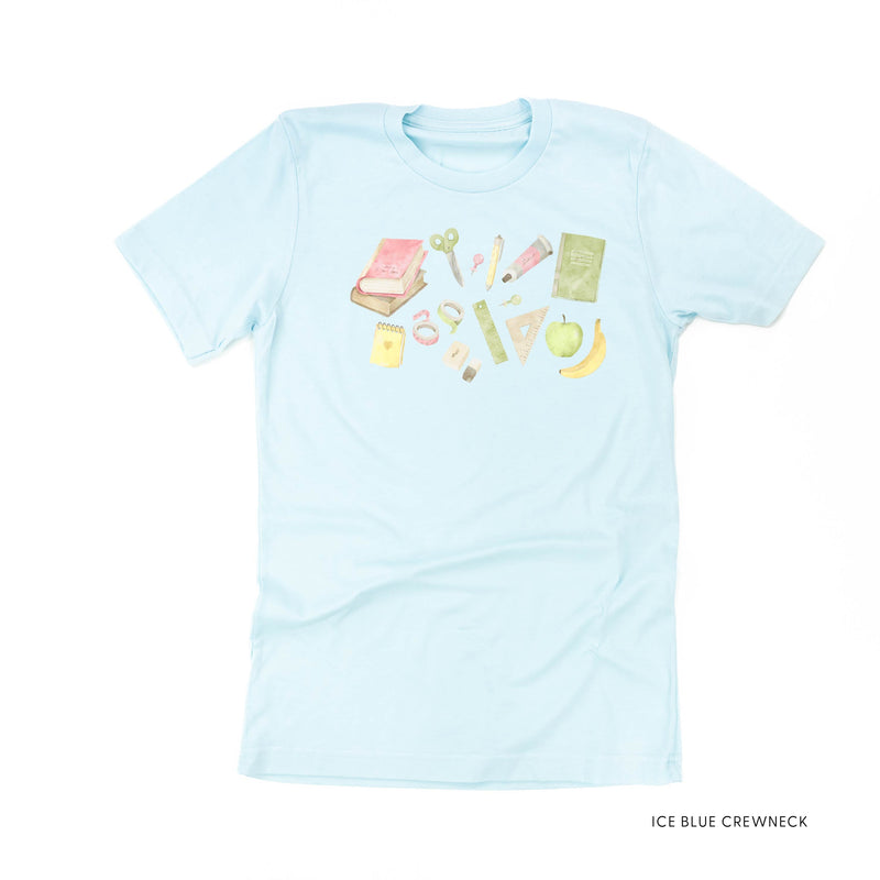 Watercolor School Supplies - Unisex Tee