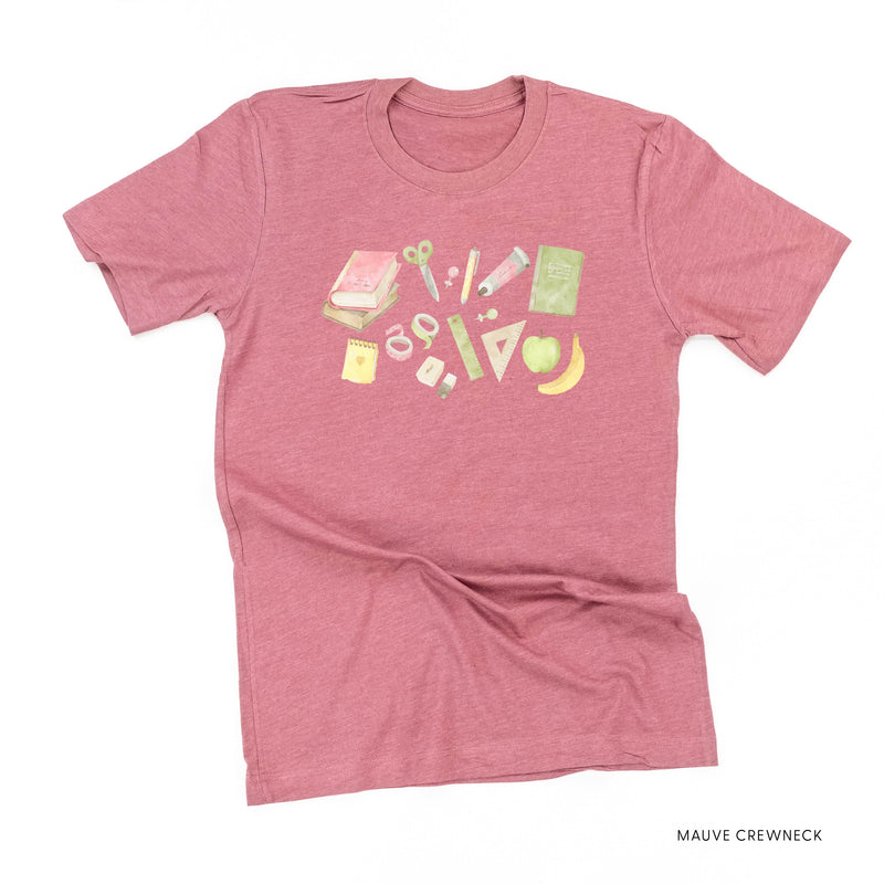 Watercolor School Supplies - Unisex Tee