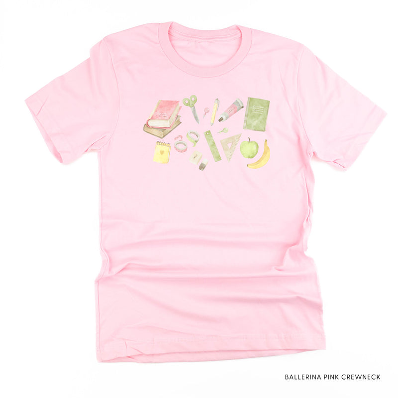Watercolor School Supplies - Unisex Tee