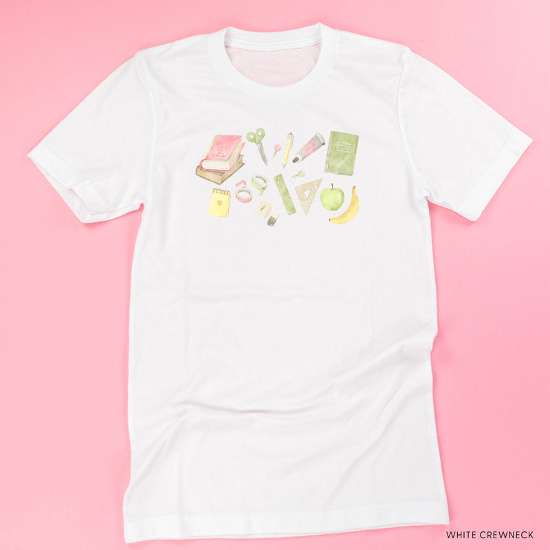 Watercolor School Supplies - Unisex Tee