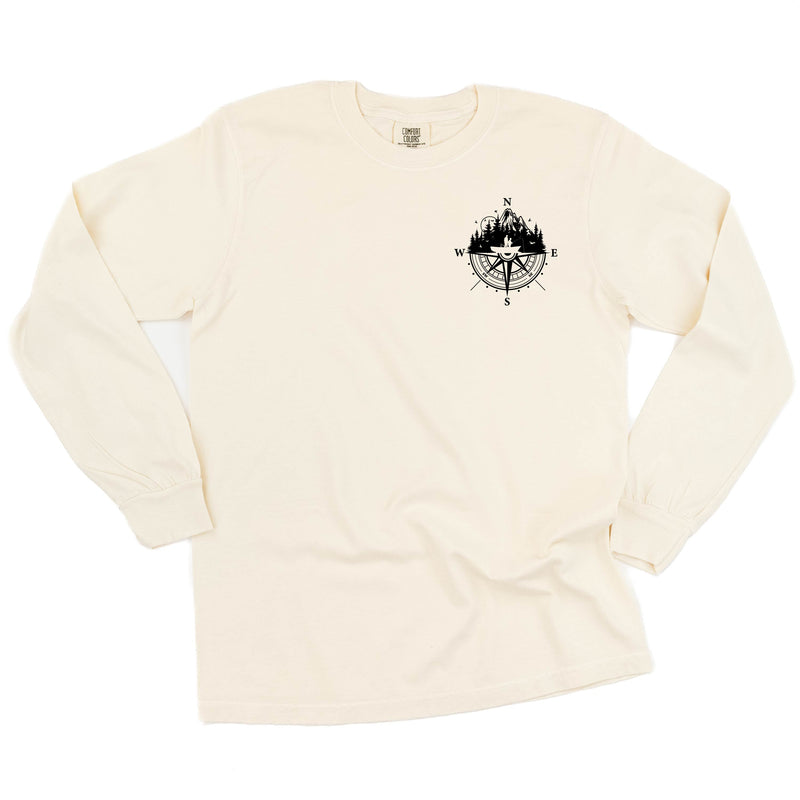 Fishing Compass - Fishing Scene (pf&b) - Long Sleeve Comfort Colors Tee