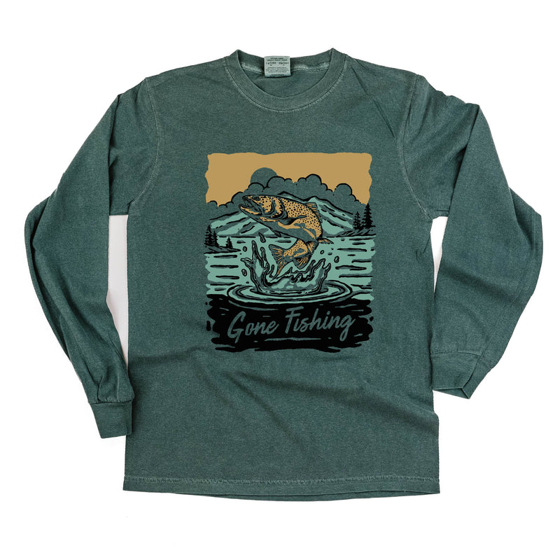 Gone Fishing - Long Sleeve Comfort Colors Tee