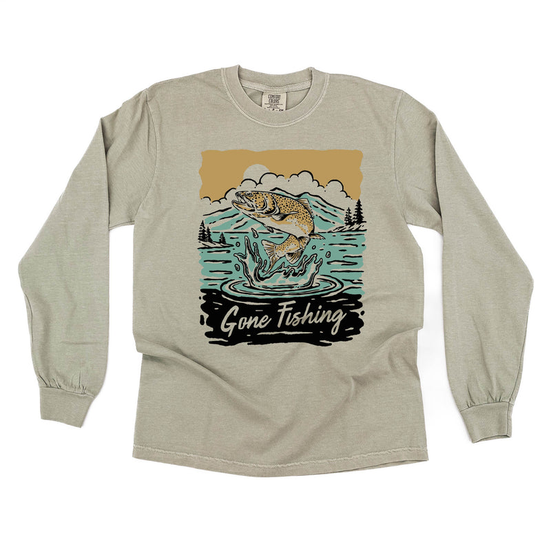 Gone Fishing - Long Sleeve Comfort Colors Tee