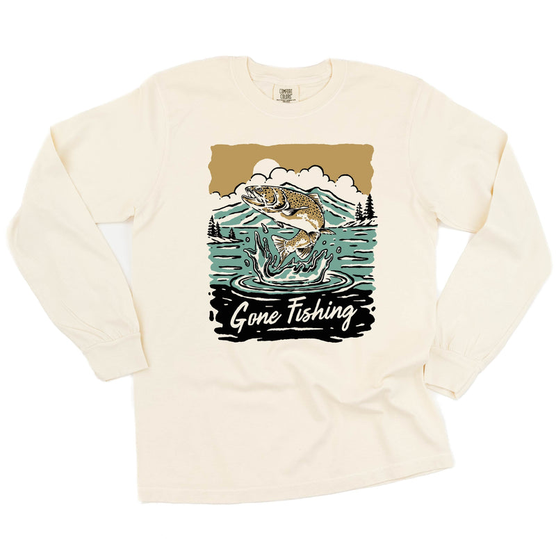 Gone Fishing - Long Sleeve Comfort Colors Tee