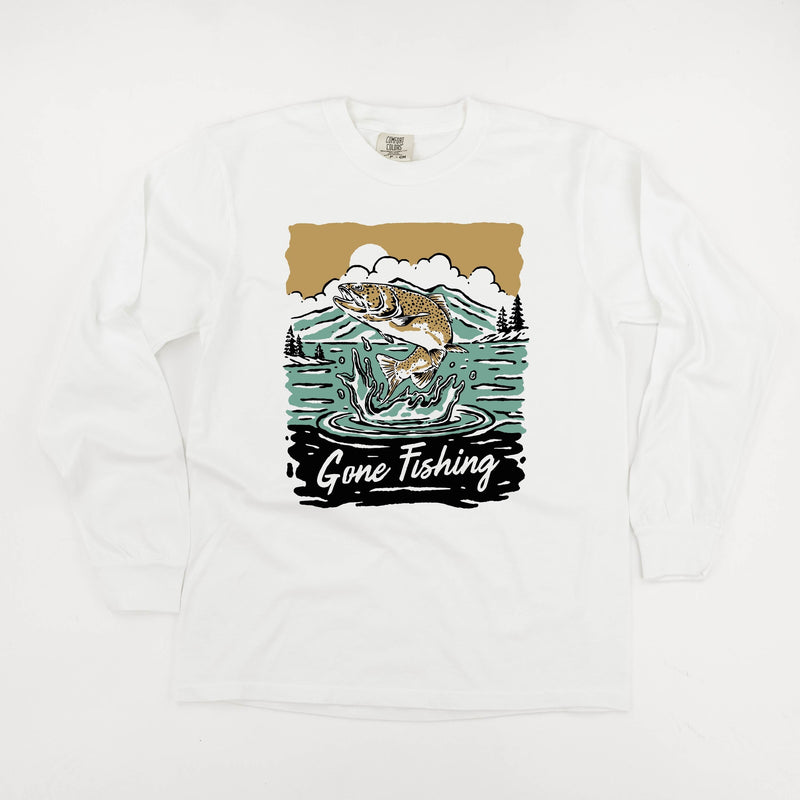 Gone Fishing - Long Sleeve Comfort Colors Tee