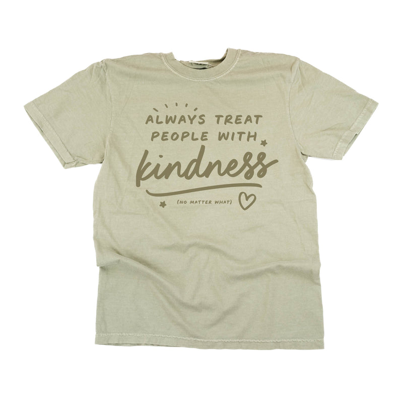 Always Treat People With Kindness - Tone On Tone - Comfort Colors Tee