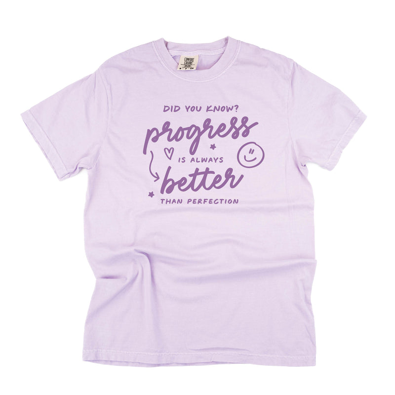 Did You Know? Progress is Always Better Than Perfection - Tone On Tone - Comfort Colors Tee