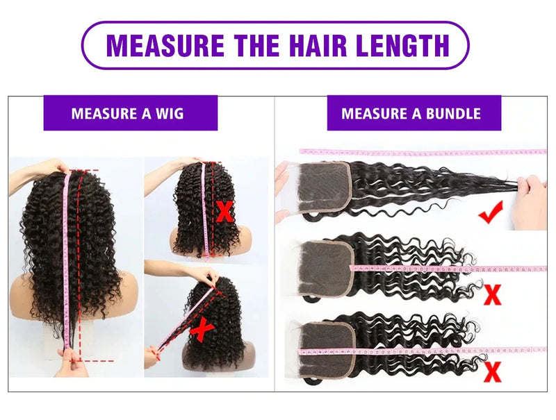 250% Density 30-34 Inch 13x6 HD Transparent Lace Frontal Wig - Deep Wave - Virgin Human Hair