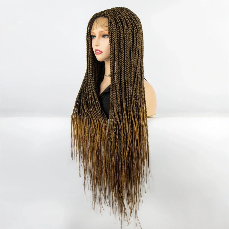 36" Knotless Box Braids Full Lace Wig | Crochet Braids | Synthetic Braiding Hair | Black Women