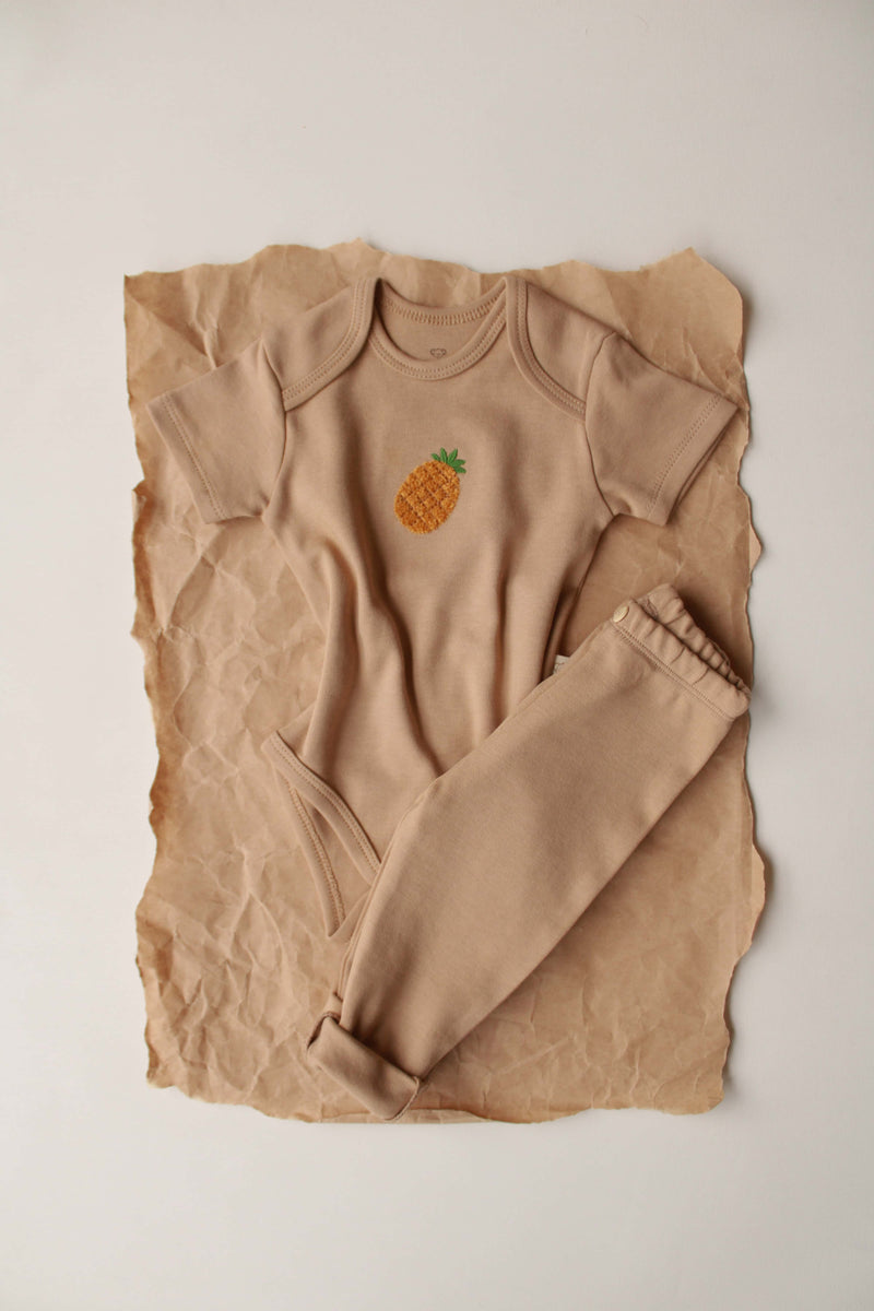Pineapple Short Sleeve-Pant Set
