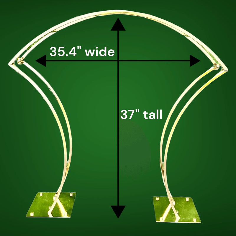 Arched Gold Wedding Table Flower Centerpiece