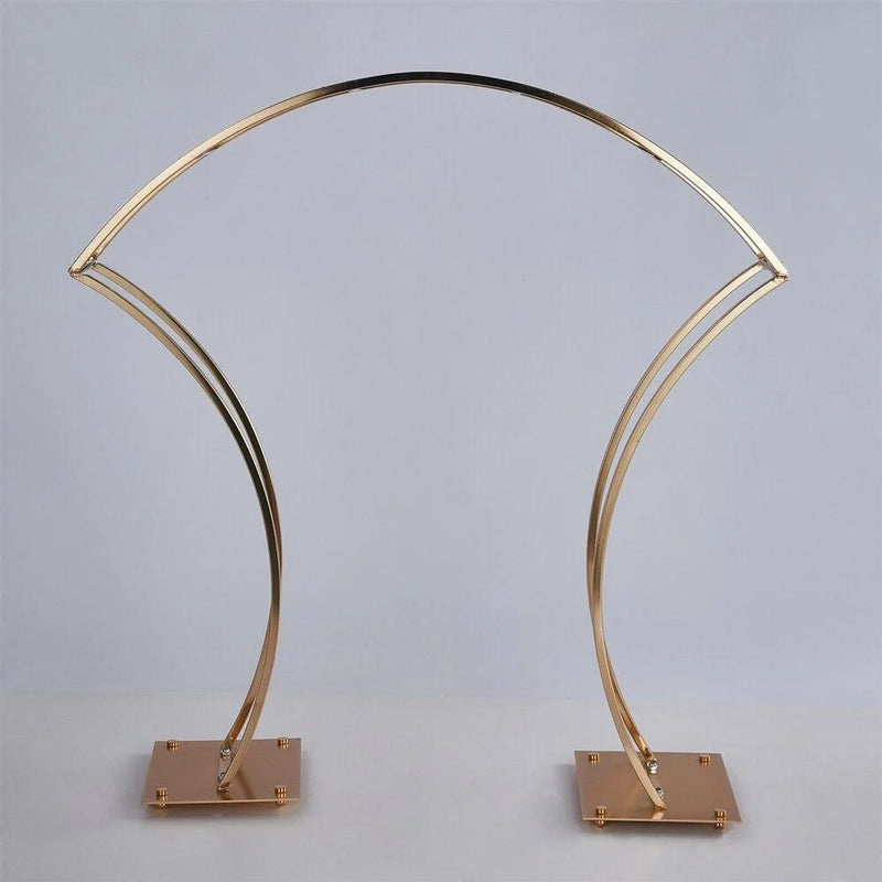 Arched Gold Wedding Table Flower Centerpiece