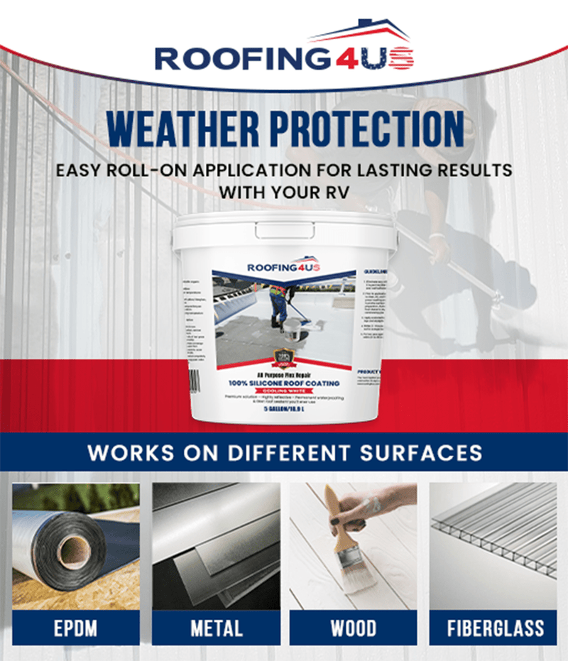 All Purpose Flex Repair 100% Silicone Roof Sealant - 1 Gallon