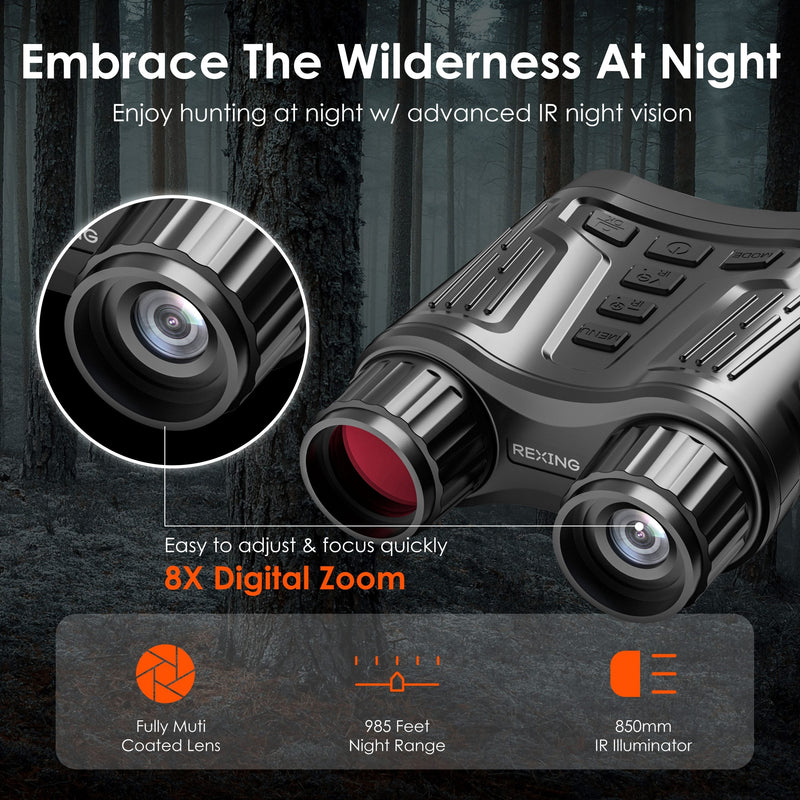 Rexing B1 Pro – 4K IR Night Vision Digital Binocular