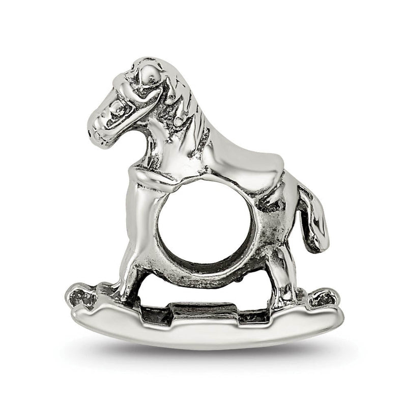 Sterling Silver Rocking Horse Bead Charm
