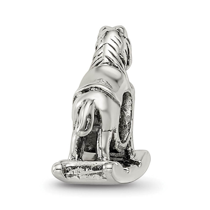Sterling Silver Rocking Horse Bead Charm