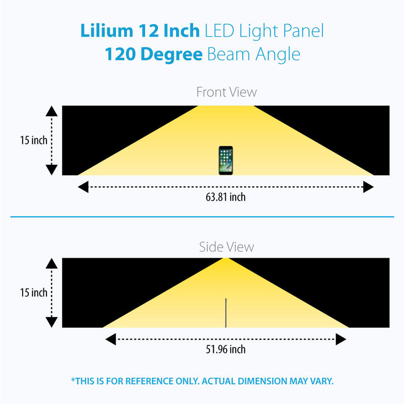 Lilium 12 Inch Cool White Modular LED Under Cabinet Lighting - Pro Kit (9 Panels)