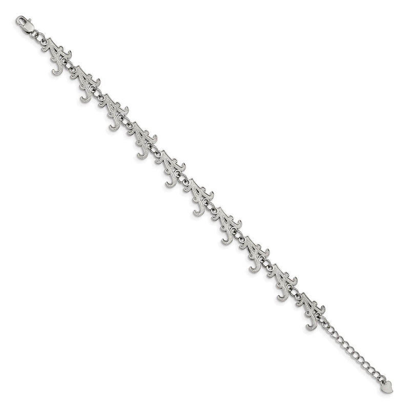 Stainless Steel University of Alabama Link Bracelet, 7 to 8.5 Inch