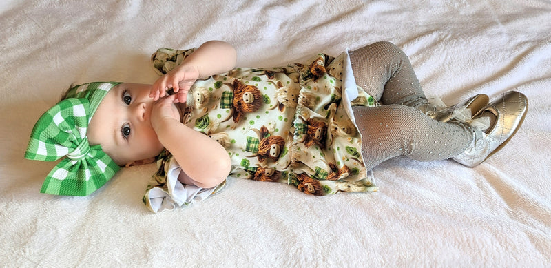 St Patrick’s highland skirted romper