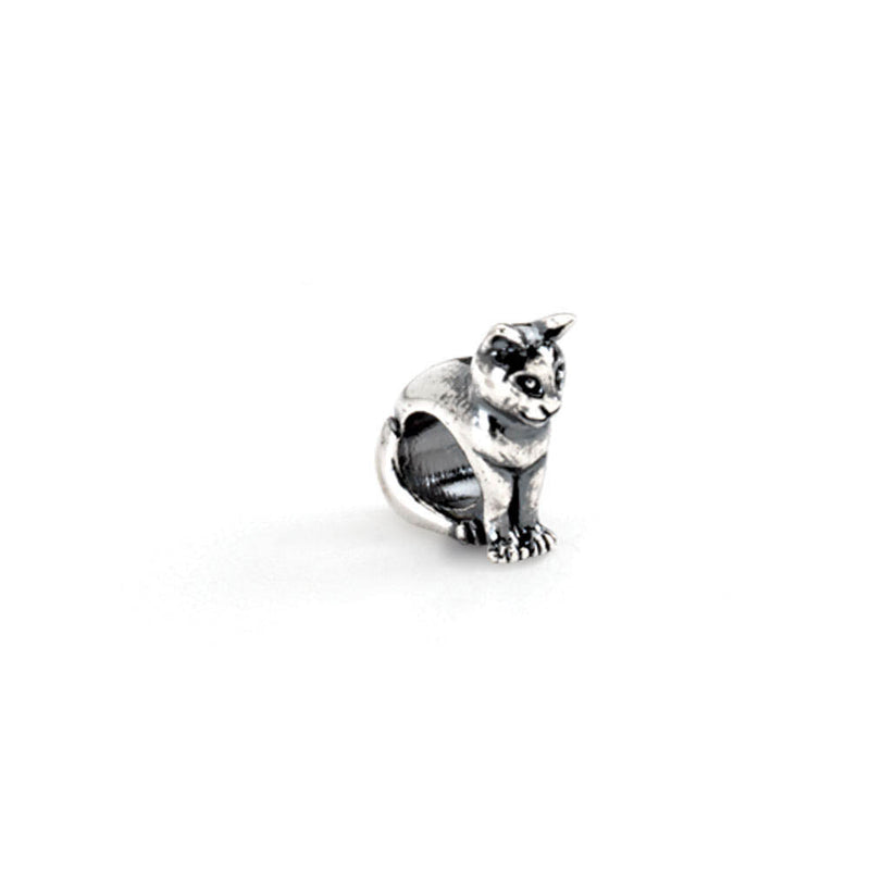 Sterling Silver Cat Bead Charm