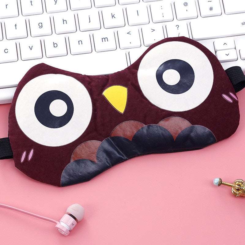Cute Mask Soft Padded Sleep Travel Shade Cover