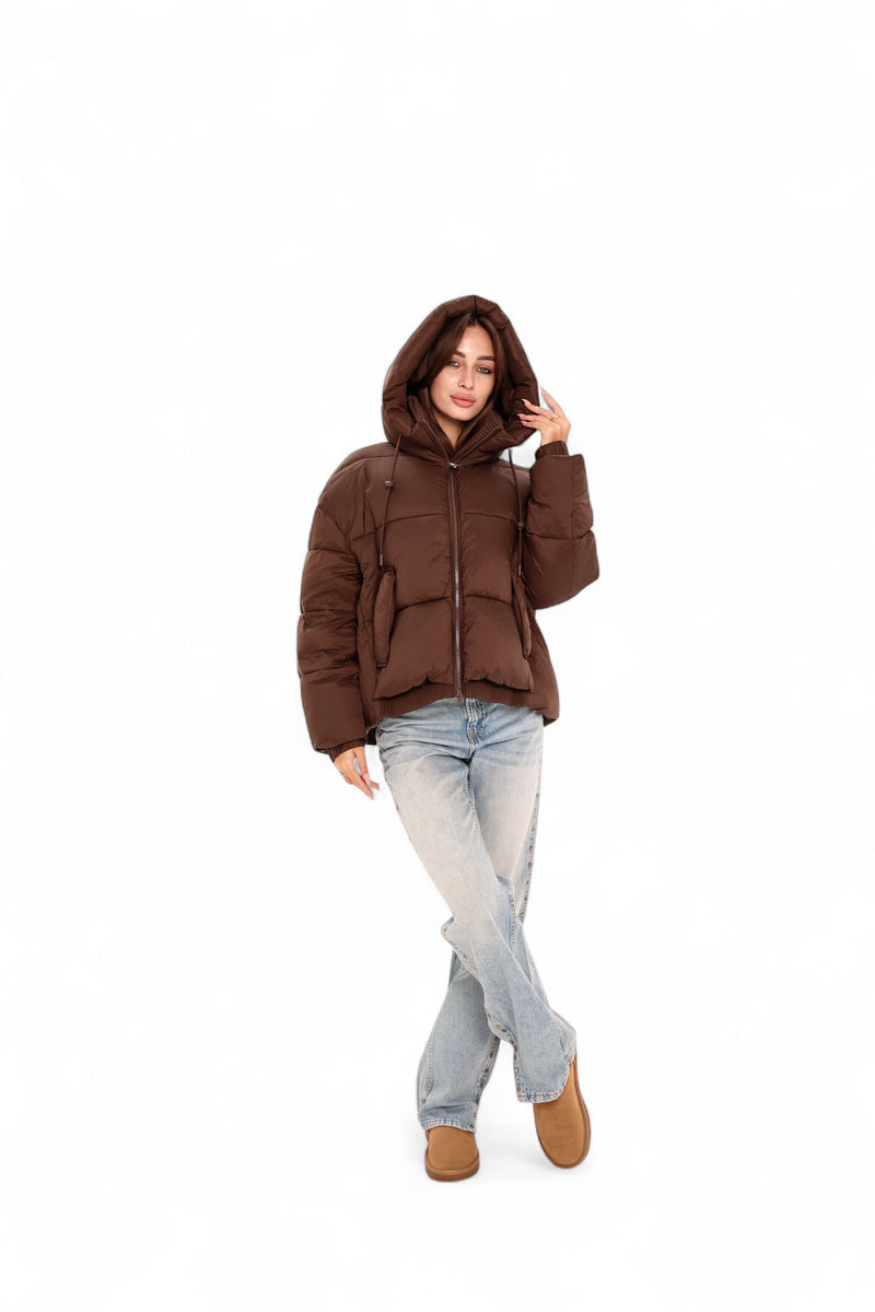 Dark Chocolate Insulated Bio-Down Jacket