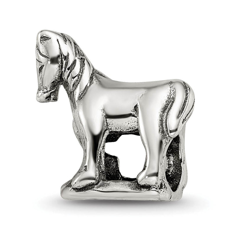 Sterling Silver Prancing Horse Bead Charm