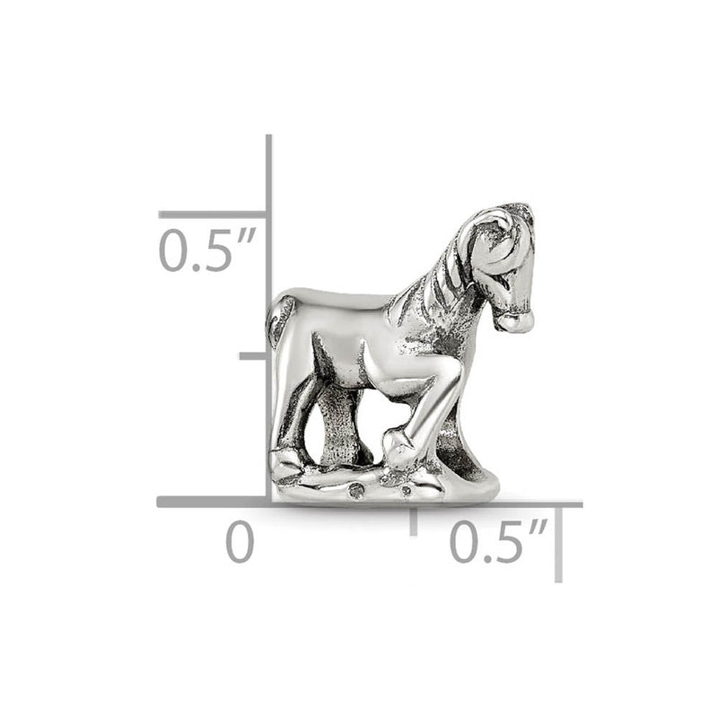 Sterling Silver Prancing Horse Bead Charm