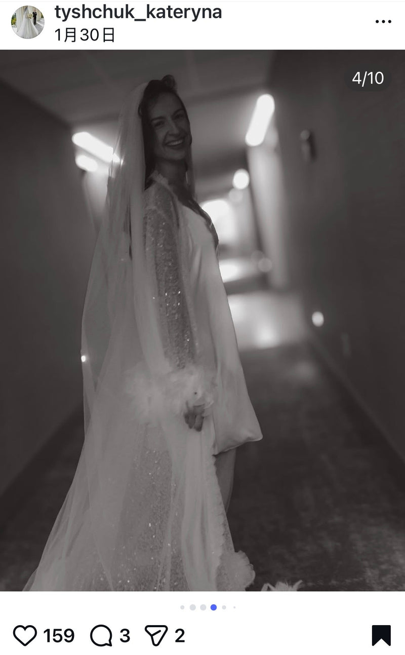 Full Goose Feather sequin mesh long robe dress white ivory