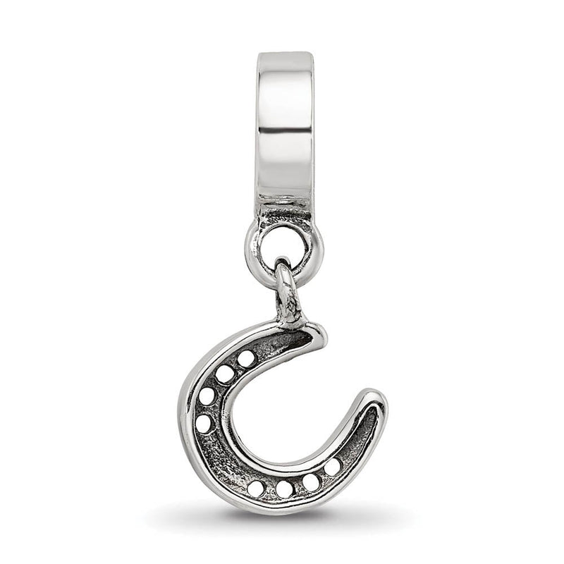 Sterling Silver Horseshoe Dangle Bead Charm
