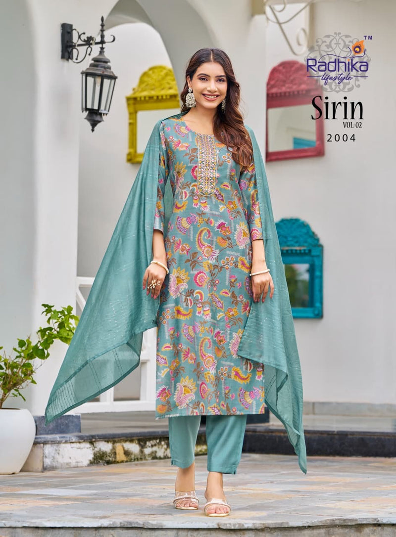 Linen silk Kurti pant set