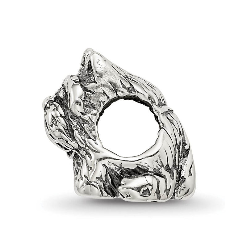 Sterling Silver Scottish Terrier, Dog Bead Charm