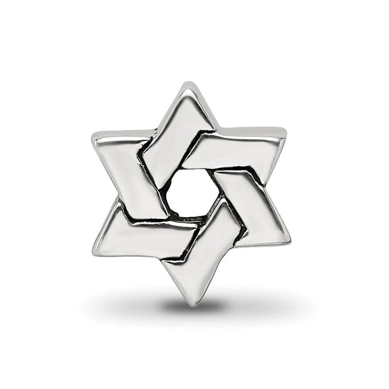 Sterling Silver Star of David Bead Charm