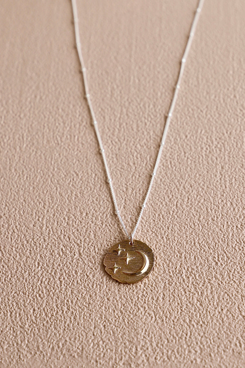 TWO TONE CELESTIAL NECKLACE