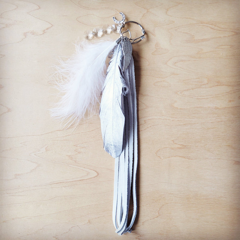 Wedding Boho Western Leather Boot Bling Charm Feather & Wing 500m