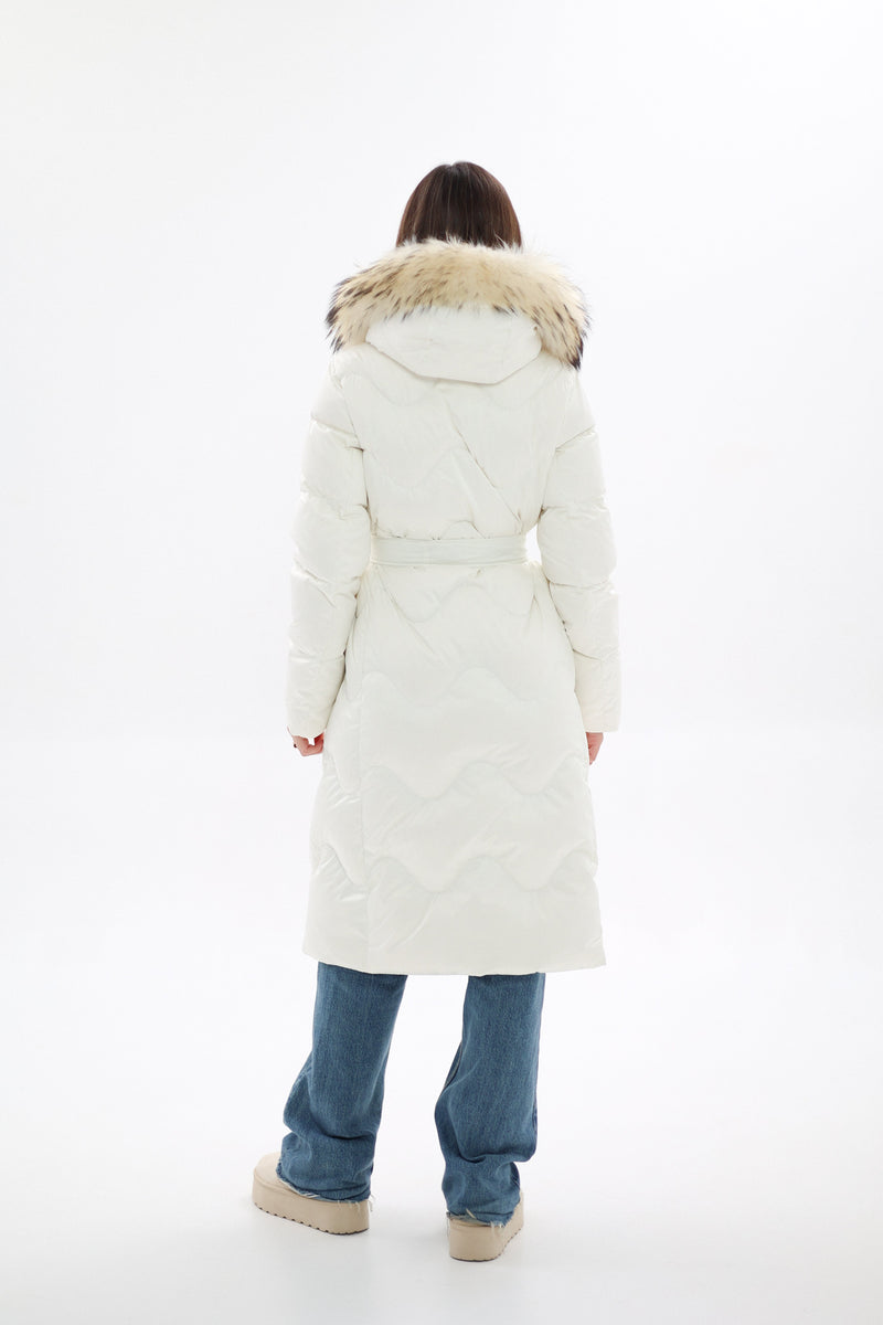 Genuine Fur Trim Down Fill Coat