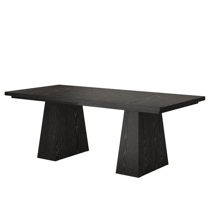 Modern Home Office Computer Desk Workstation in Black Wood Finish
