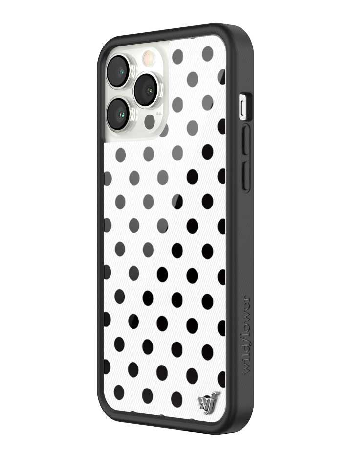 Polka Dot | White and Black iPhone Case