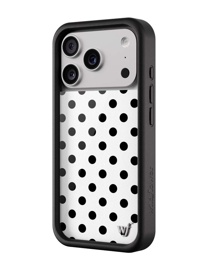 Polka Dot | White and Black iPhone Case