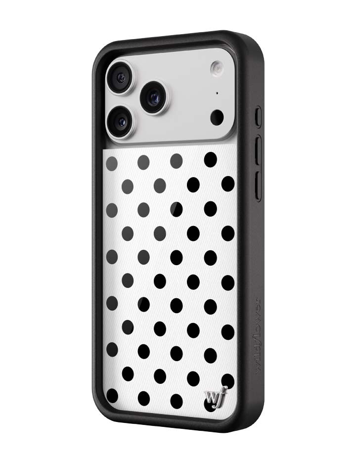 Polka Dot | White and Black iPhone Case