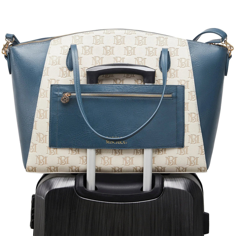 Caroline Vegan Leather Monogram Weekender Duffel Bag