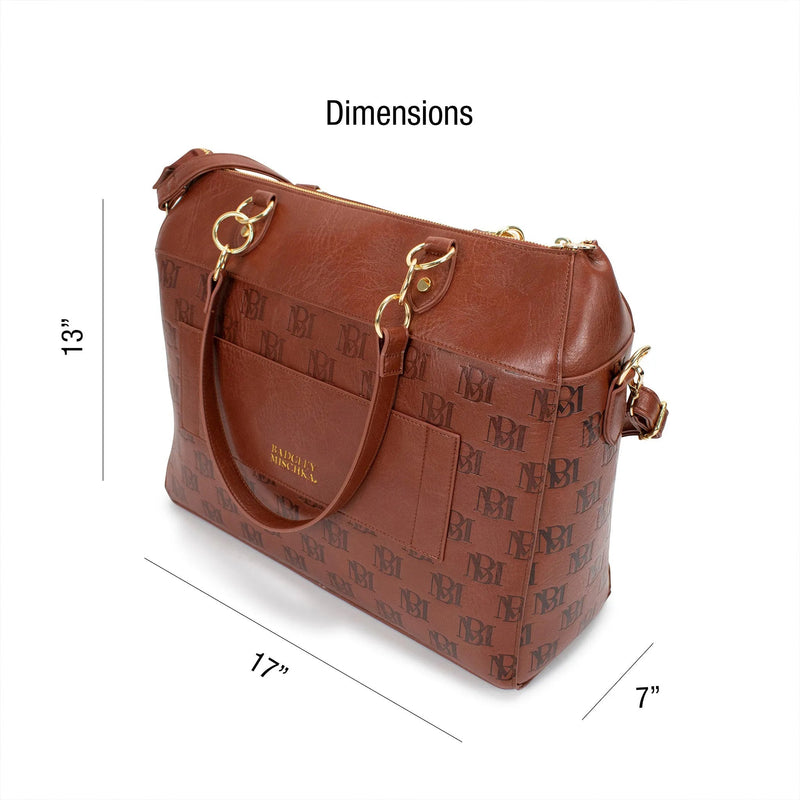 Madalyn Rustic Vegan Leather Weekender Tote Bag