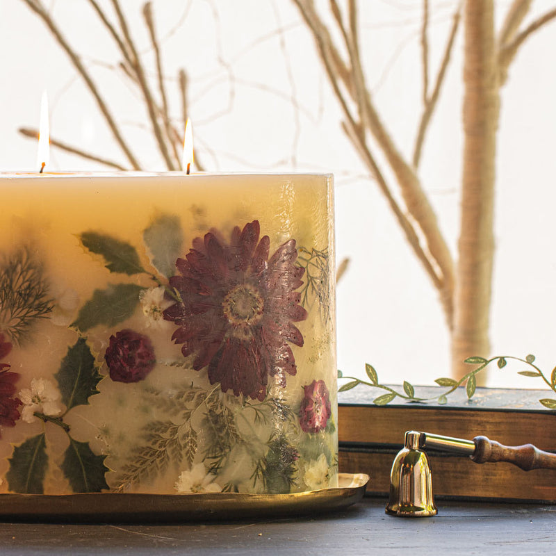 Large Oval Gold Candle Plate