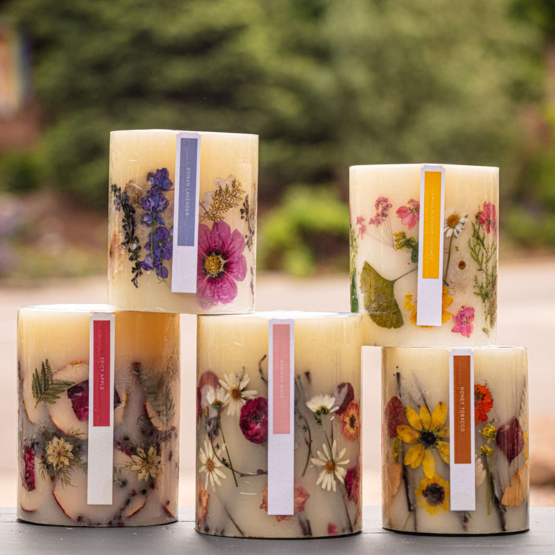 Honey Tobacco Small Round Botanical Candle