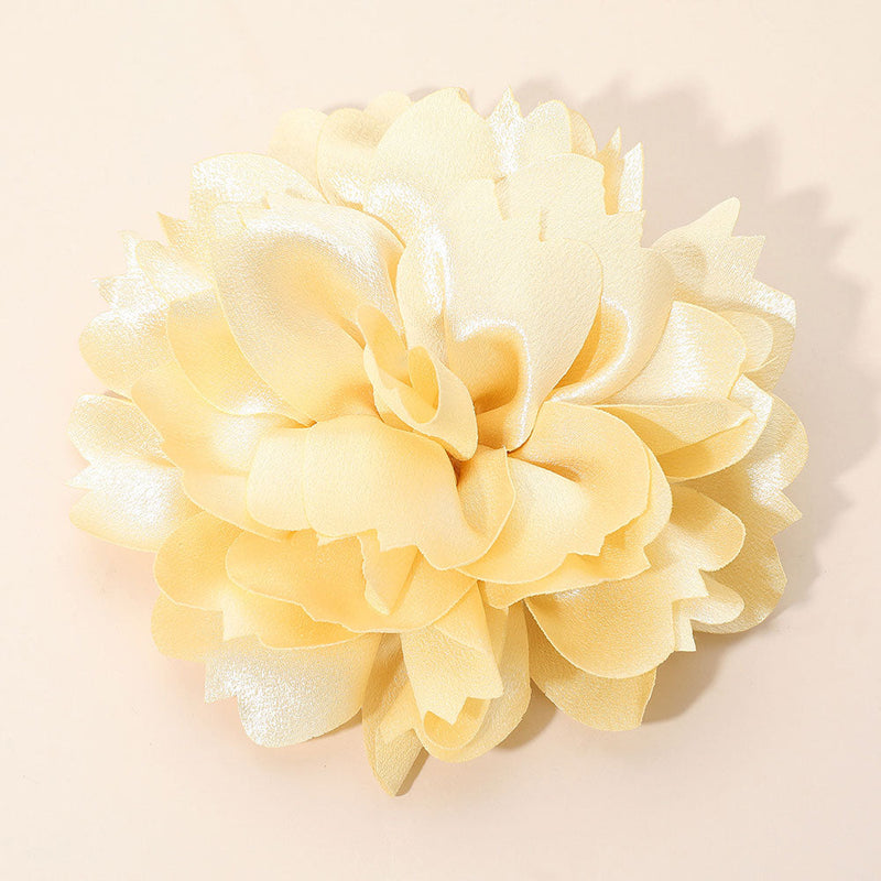 Oversized Statement Satin Floral Pin Brooch Hair Clip