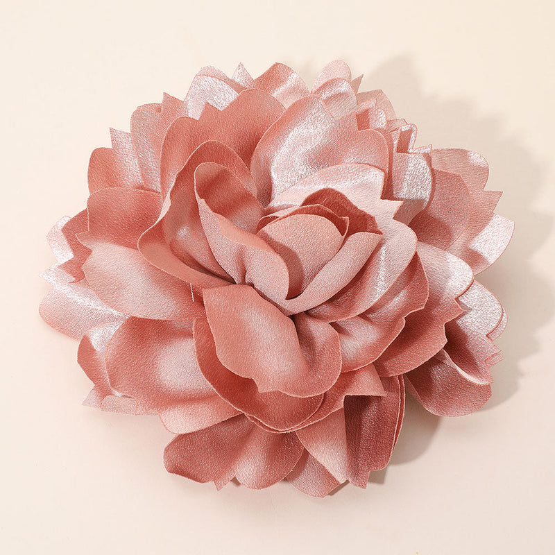 Oversized Statement Satin Floral Pin Brooch Hair Clip