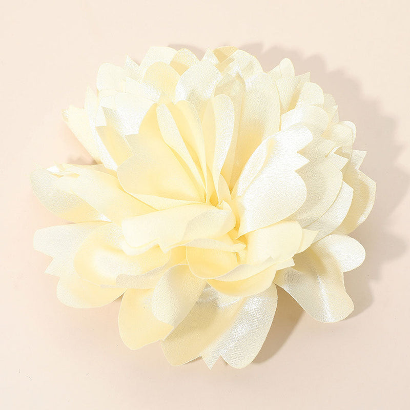 Oversized Statement Satin Floral Pin Brooch Hair Clip