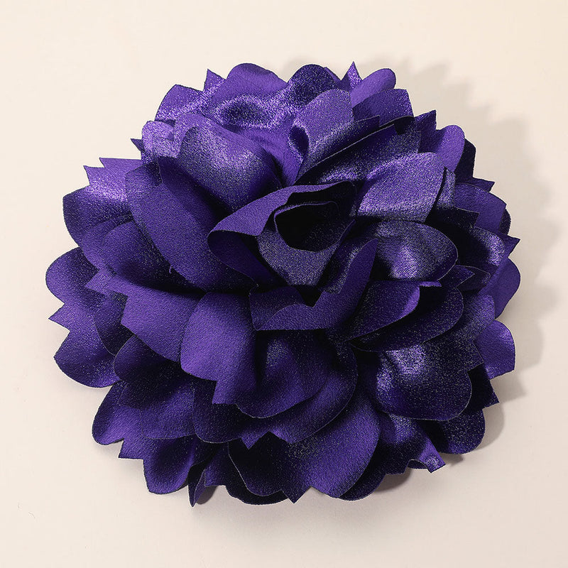 Oversized Statement Satin Floral Pin Brooch Hair Clip